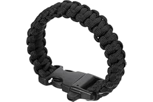 PATIKIL Survival Paracord Bracelets, Braided Parachute Bracelet with Plastic Buckle Party Favors Camping Gifts Outdoor Wraps 