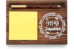 YODOCAMP Dispatcher Gift Sticky Note Holder, 911 Dispatch Nurse Gift, Appreciation Thank You Gifts for Emergency Services Dispatch Medical Dispatcher Self-Stick Note Pad Holders Desk Organizer TZP31