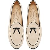 Journey West Suede Tassel Loafer for Women Slip-on Belgian Penny Loafers Shoes for Women in Many Colors