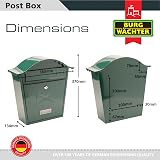 Burg-Wächter MB01G Green Classic Wall Mounted Galvanised Steel Lockable Post Box view 4