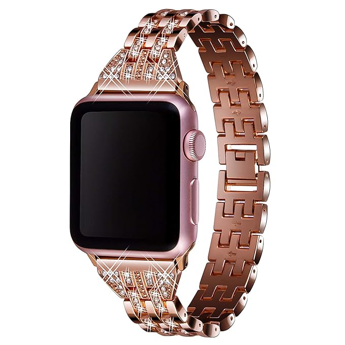 Amazon.com: Viqiv - Correa de metal para Apple Watch (1.496 ...