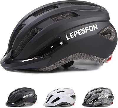 LEPESFON Bike Helmet Adjustable Lightweight 56-61cm with Visor