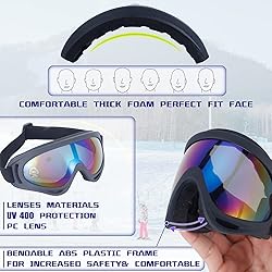 Dizywiee 2-Pack Kids Ski Goggles, Snowboard Goggles