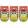 Scotch Sure Start Packing Tape, Clear, Quiet Unwind and Easy Start, Moving Supplies, 1.88 in. x 22.2 yd., 3 Tape Rolls with Dispensers