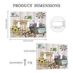Wpshijia Lilac Lavender Sunflower 3 Gang Light