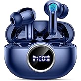 Wireless Earbuds, 2025 Bluetooth 5.4 Headphone 3D Stereo Bass Ear Bud, 4 ENC Noise Cancelling Mic, 40+Hrs USB-C in-Ear Earphone, IP-X7 Waterproof Headset Sport Workout Gym for Laptop Pad Android iOS