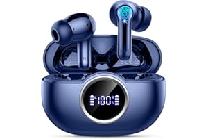 RINSMOLA Wireless Earbuds Bluetooth 5.4 Headphones, 2025 Hi-Fi Stereo Bass Ear Buds, 4 ENC Noise Cancelling Mic 36Hrs USB-C in-Ear Earphones IP7 Waterproof Sport Workout for Laptop Pad Android iOS Phone, Blue