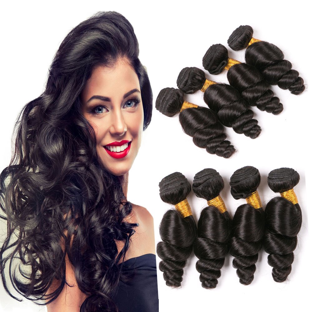 Loose Wave Bundle Unprocessed Brazilian Virgin Hair 4 Bundles