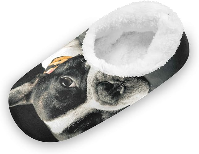 CCDMJ Animal Bulldog Dog House Slippers Women CCDMJ Animal Bulldog Dog House Slippers Women