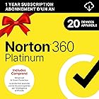 Norton 360 Platinum, 2026 Ready, Antivirus software for 20 Devices, 1-Year Subscription - Includes VPN, Dark Web Monitoring a