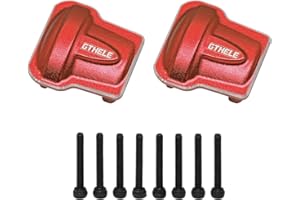 GTHELE Aluminum Diff Cover Front&Rear Bridge Axle Cover for Traxxas 1/18 TRX4M Upgrade Parts RC Crawler Car (Red)