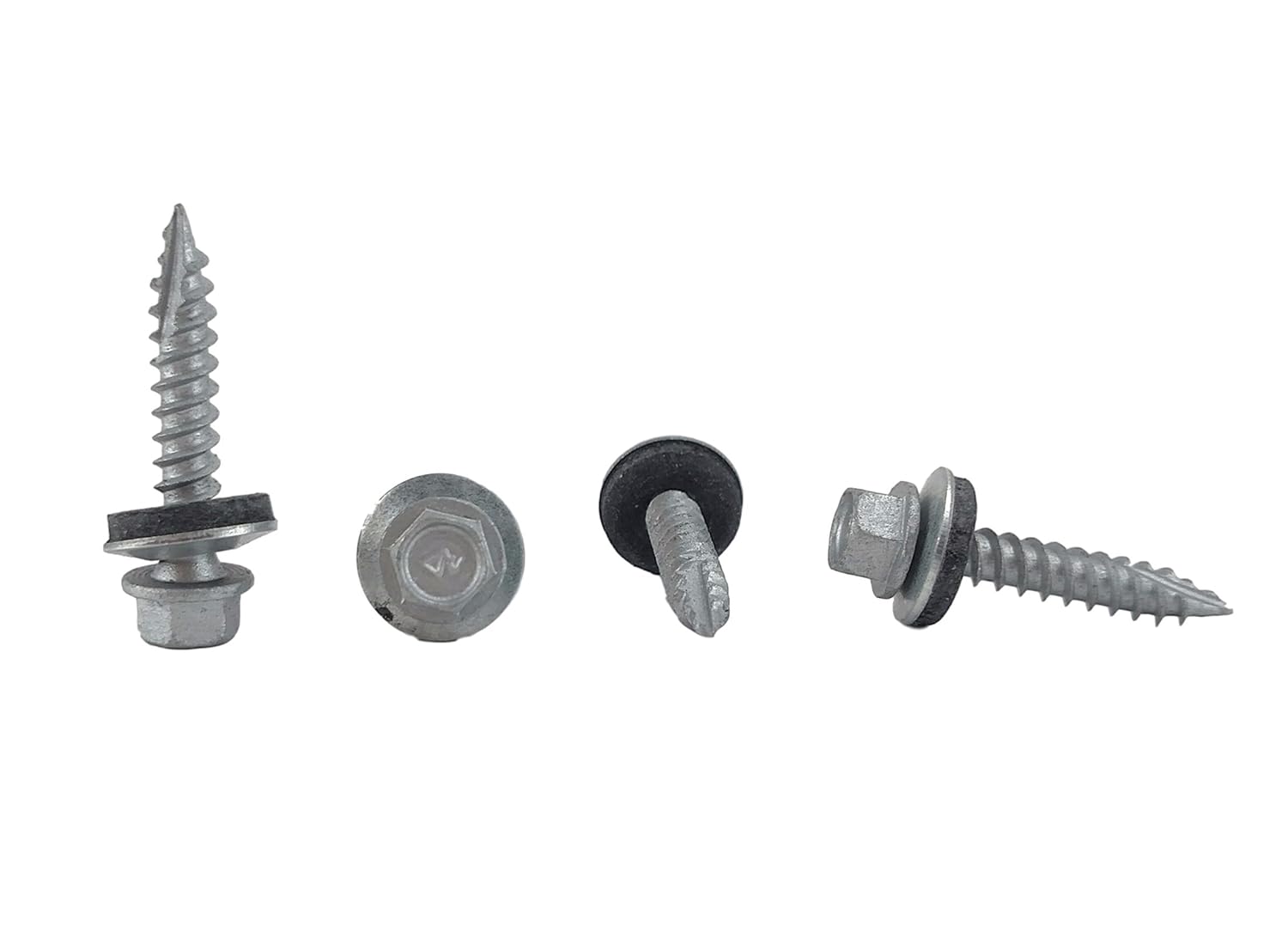 #9 x 1" Hex Washer Head Metal Roof Screw(Multiple Sizes in Listing) Self Starting/self Tapping Metal to Wood, Sheet Metal Roofing, siding Screws with EPDM Washer Seal. 100 PCS (#9 x 1")