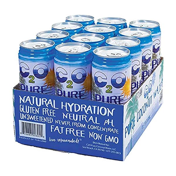 C2O PURE COCONUT WATER WITH MANGO | PLANT BASED | NON-GMO | NO ADDED SUGAR | ESSENTIAL ELECTROLYTES | 17.5 FL OZ (PACK OF 12)