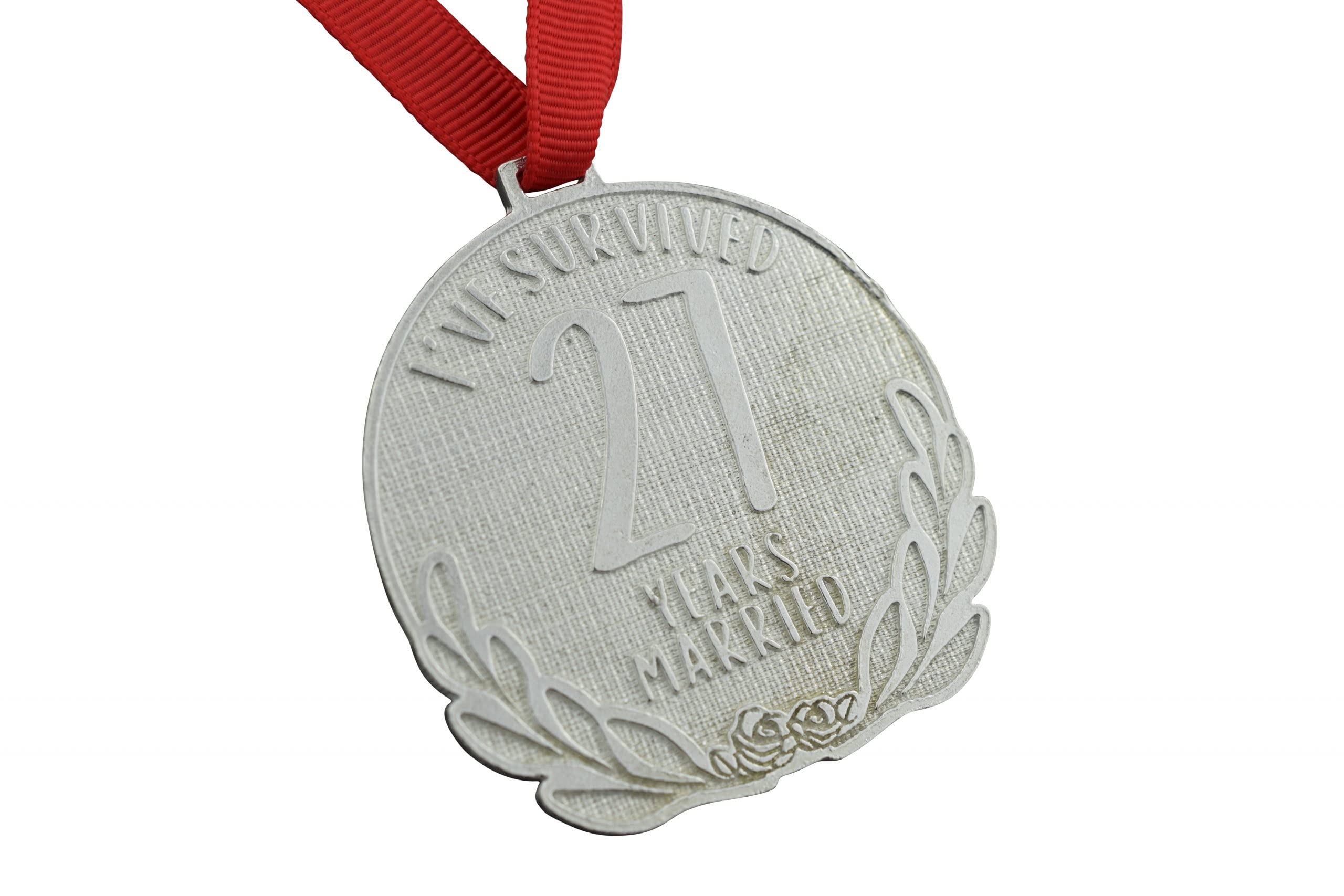 Pirantin 27th Anniversary Medal – I’ve Survived 27 Year Married Medal