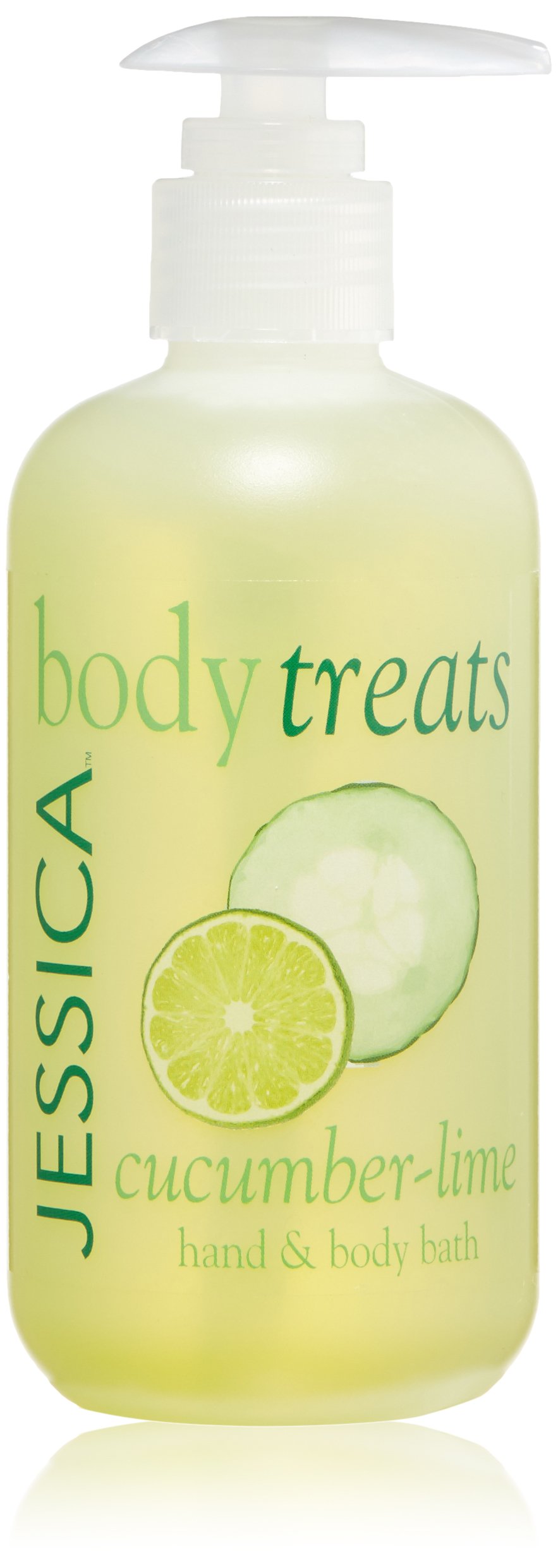 JESSICA Body Treats Hand and Body Bath, Cucumber Lime, 251 ml