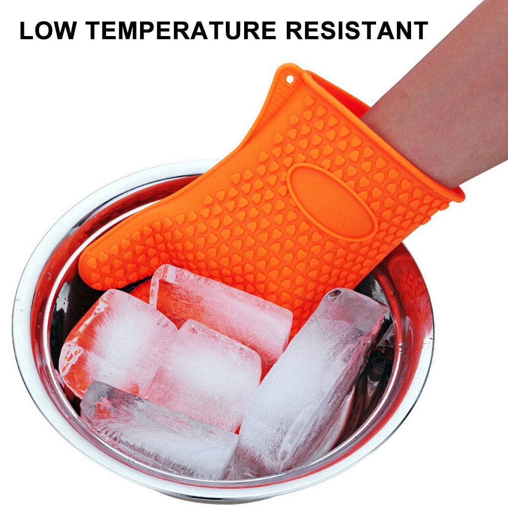 XCOOK Oven BBQ Gloves Heat Resistant Waterproof Non-Slip Cooking Baking Cleaning Silicone Gloves