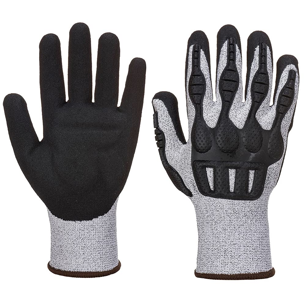 Portwest A723 TPV Impact Cut Resistant Glove Grey/Black, X-Large
