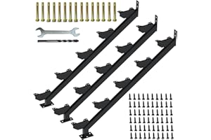 THOOUM 3 Pack Steel Stair Stringer, 5 Steps Stair Riser, Outdoor Metal Step Stringers for 32.5 Inch Height Deck.