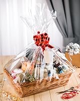 Woodluv Create Your Own Wicker Gift Hamper Basket Kit 43x29x11cm view 2