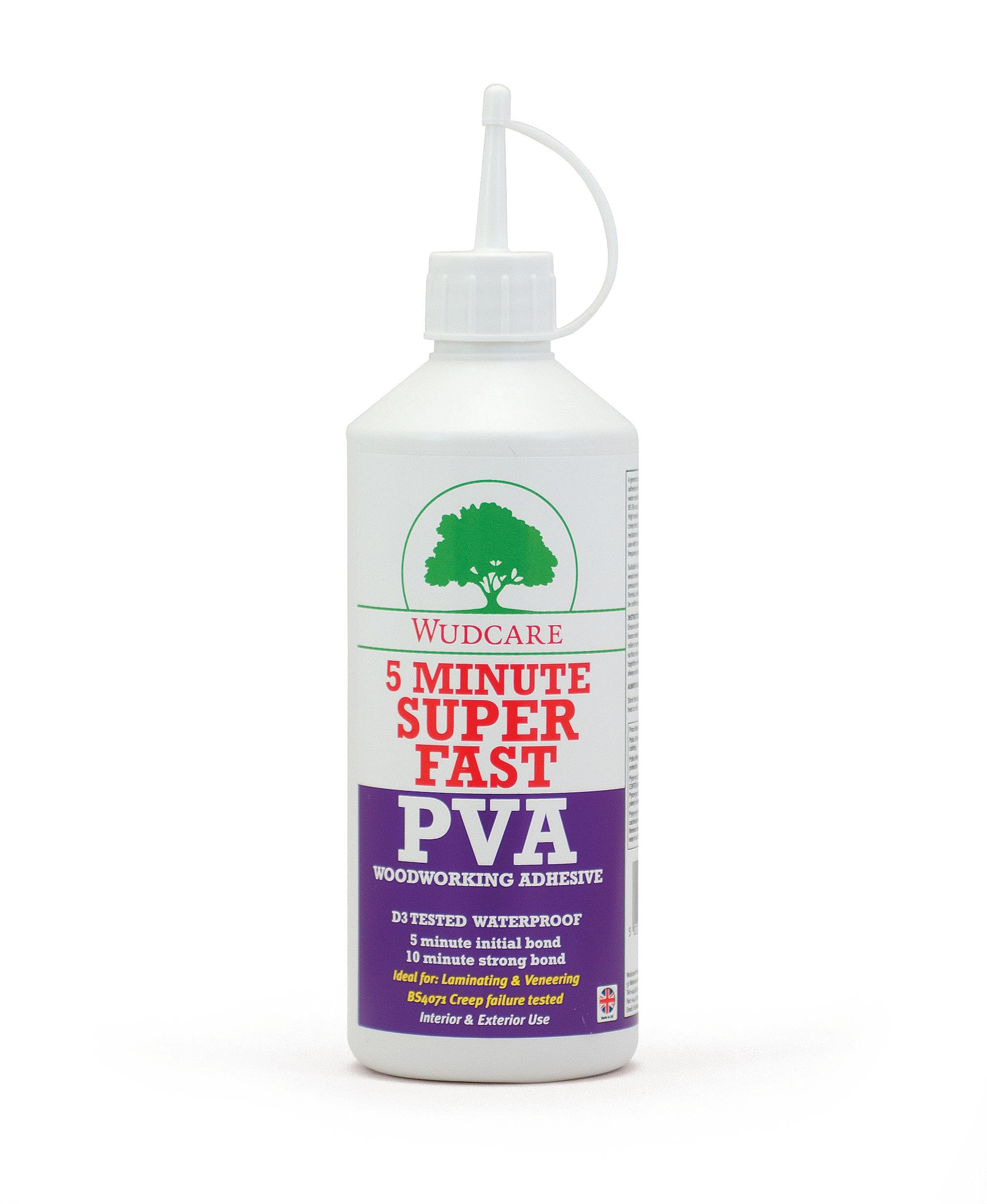 Wudcare 5 Minute Super Fast PVA Woodworking Adhesive 1L