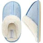 Besroad Kids Slippers Girls Boys Fuzzy House Slippers Warm Memory Foam House Shoes Soft Plush Bedroom Slippers Slides Indoor Outdoor