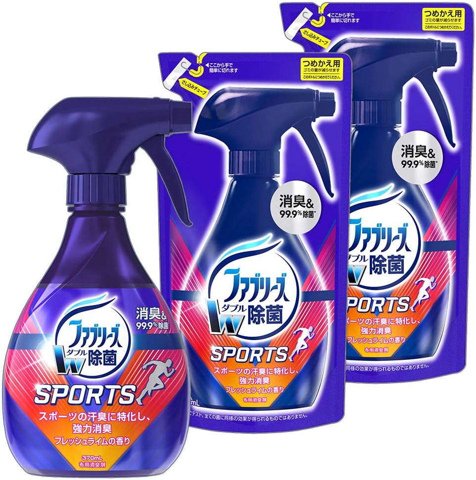 Amazon まとめ買い ファブリーズ スポーツ 除菌消臭スプレー 布用 フレッシュライムの香り 本体 370ml 詰め替え 3ml 2個 ファブリーズ スプレー Amazon まとめ買い ファブリーズ スポーツ 除菌消臭スプレー 布用 フレッシュライムの香り 本体 370ml 詰め替え 3ml 2個 ファブリーズ スプレー