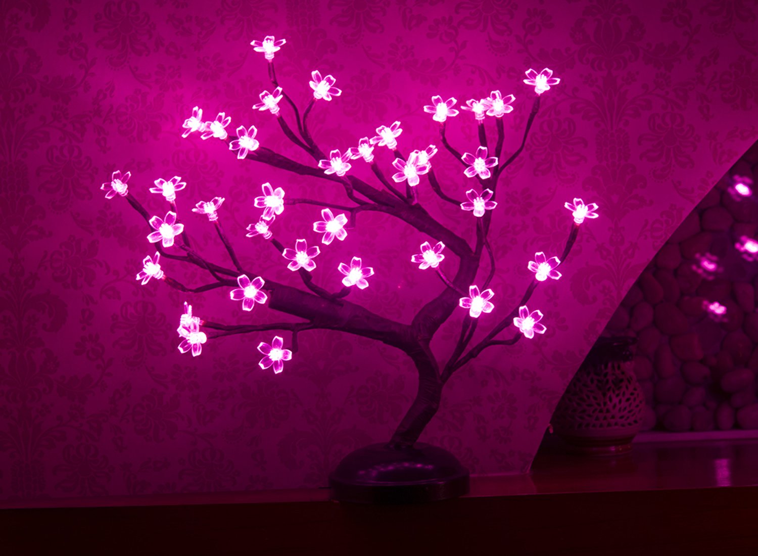 Fairy Cherry Blossom Bonsa I 16 36led Night Light Tree Table Xmas