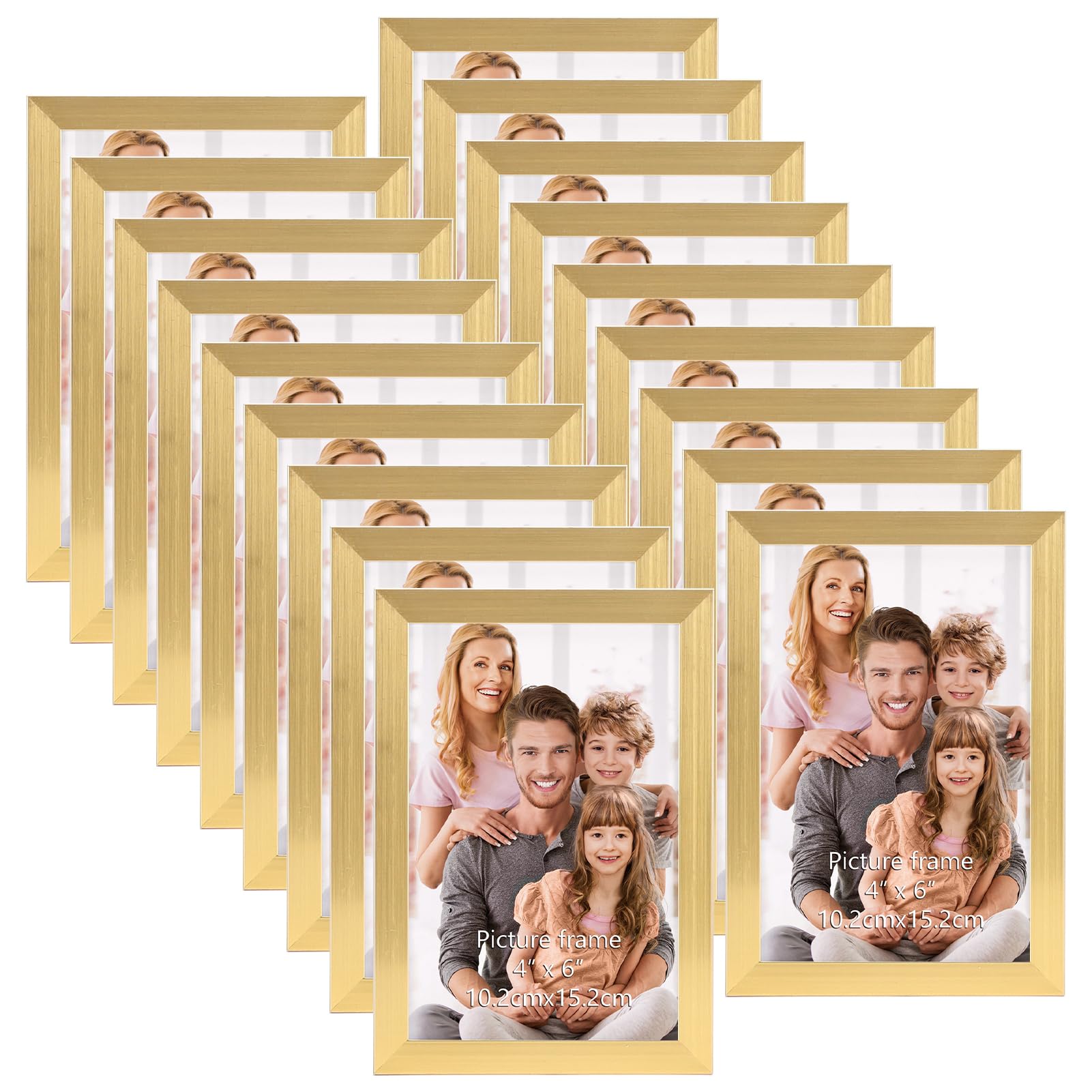 Photo 1 of WIFTREY 4x6 Picture Frame Gold, 4 x 6 Photo Frames Bulk for Wall Hanging or Tabletop Display, 18 Pack