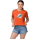 FOCO NFL Womens NFL Team Color Big Logo Ladies Fashion Crop Top Shirt