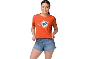 FOCO Women's NFL Team Logo Ladies Fashion Crop Top Shirt