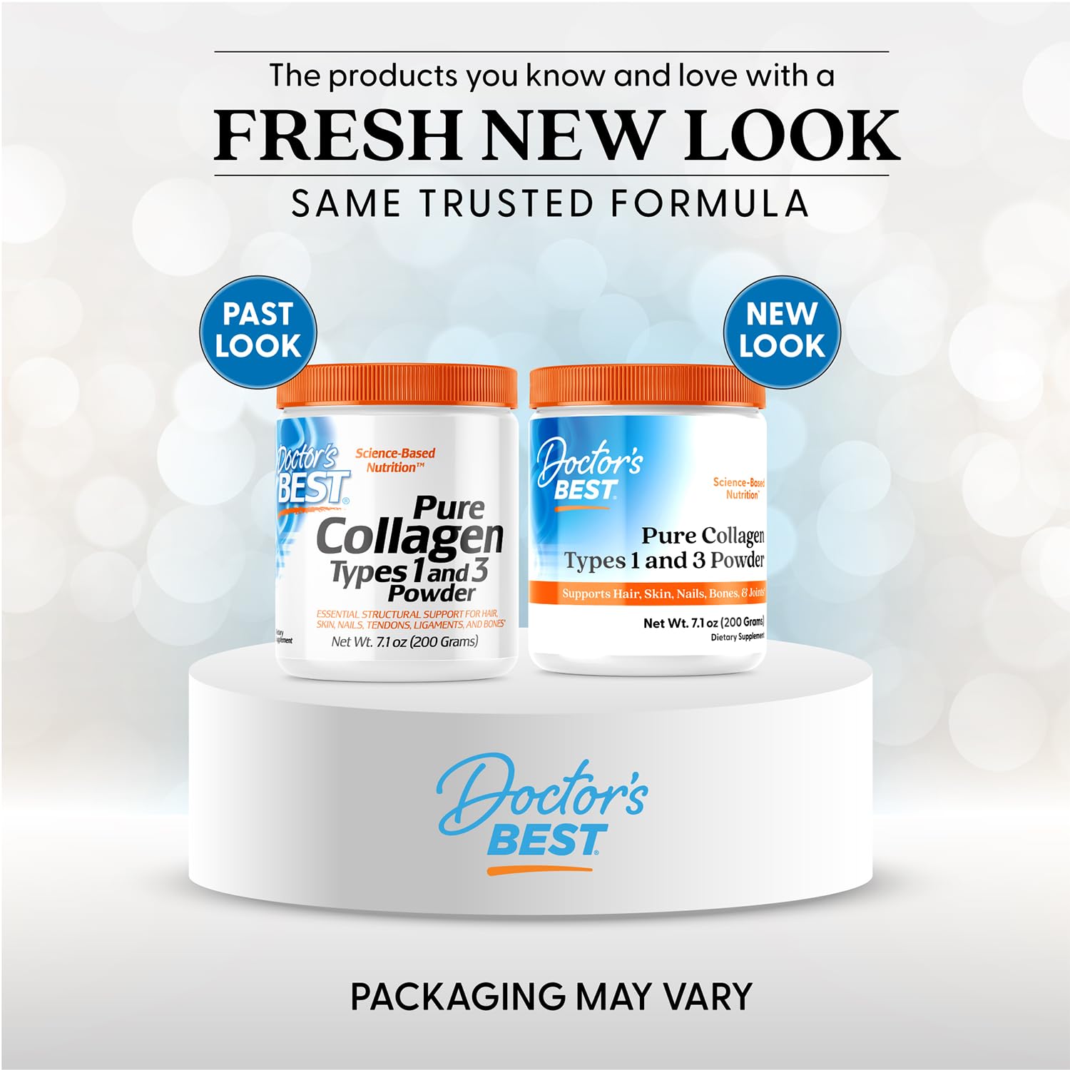 Doctor's Best Pure Collagen Types 1 & 3, Promotes Healthy Skin Hair & Nails – Bone & Joint Support, 7.1 Ounce (Pack of 1)