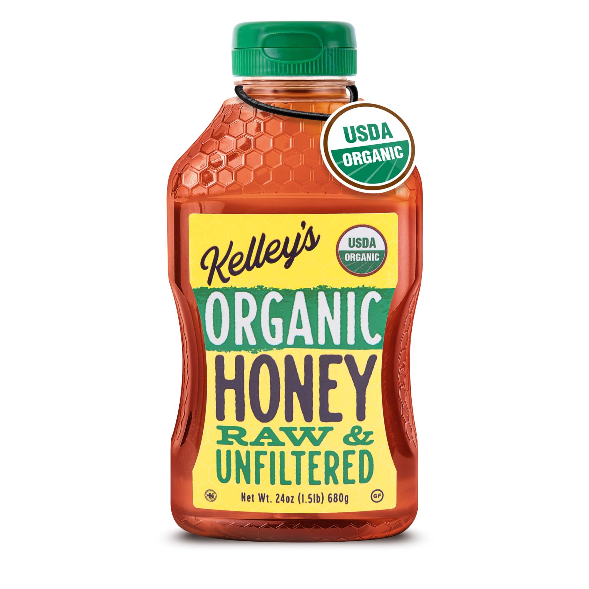 Kelley's 100% Organic Raw & Unfiltered Honey, USDA