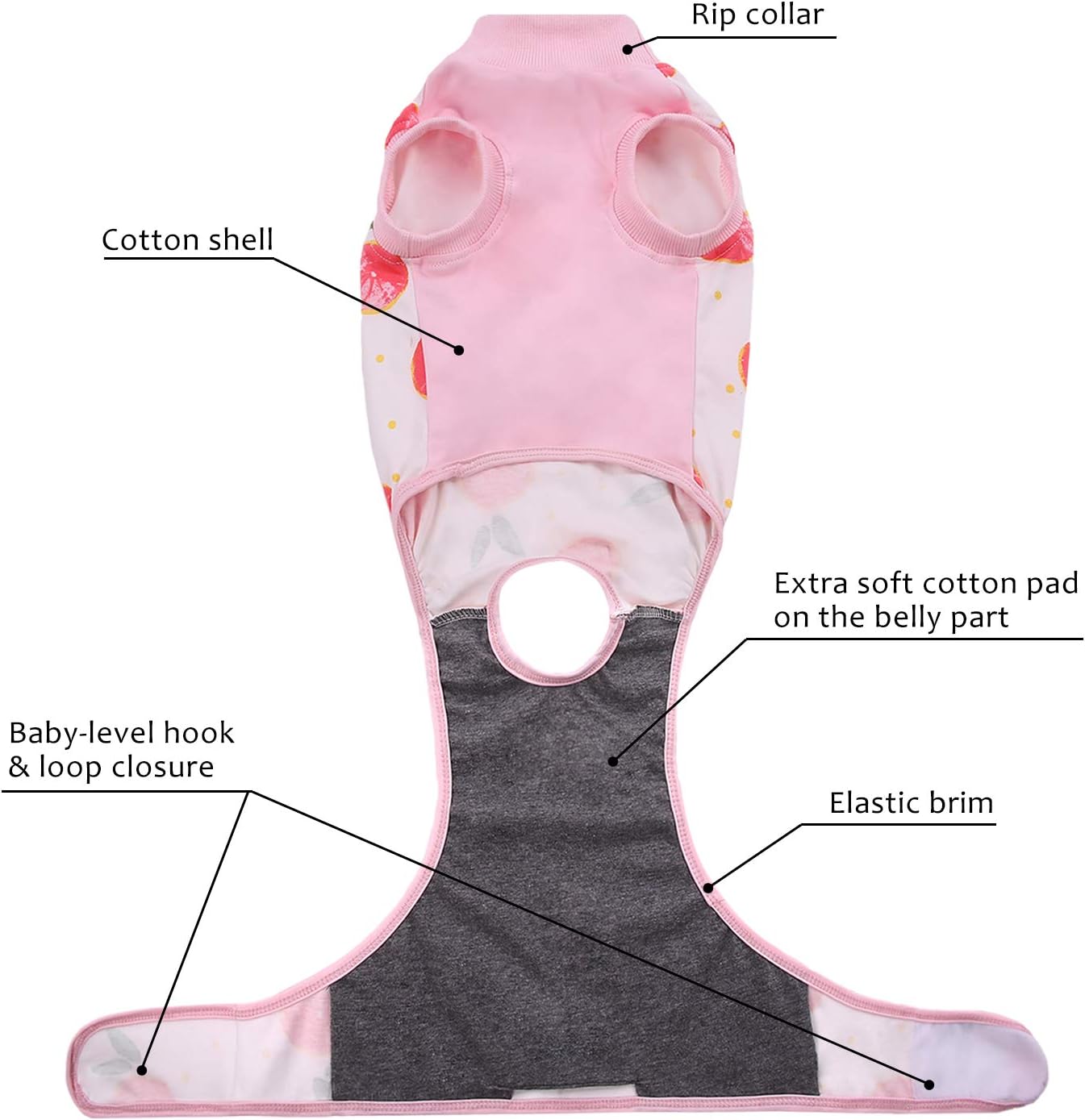 Kuoser Dog Surgery Recovery Suit, Dogs Recovery Suits Female Spay and Male Neuter for Post-Op Care - Image 3