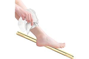 FINSBURY HARDWARE Shower Foot Rest, Corner Shower Bar for Shaving Legs, Wall Mounted Hotel Foot Ledge, Brass Bar Bathroom Foot Step (Polished Brass)