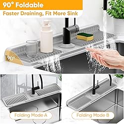 Folding Faucet Mat for Kitchen Sink Splash