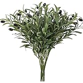 Leftover 6PCS 18Inch Faux Olive Branches for Vase,Artificial Olive Tree Branches,Fake Plants,Greenery Stems,Eucalyptus Stems,Green Leaves for Centerpieces Decoration,Home Decor,Coffee Table Decor