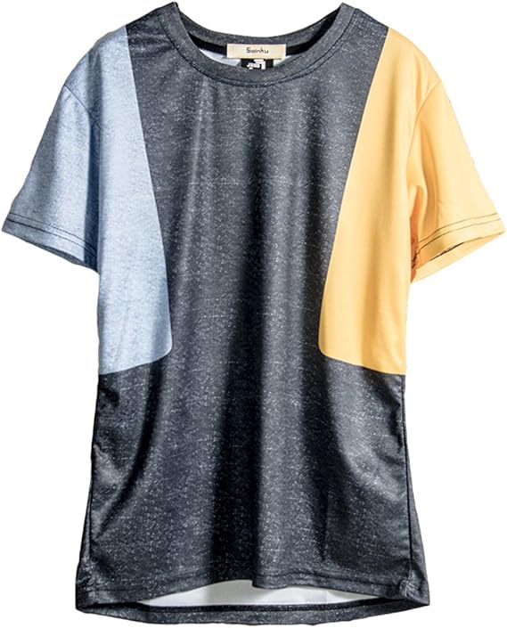 Amazon Yojap 五分袖 Tシャツ ファッション 夏 メンズ シャツクール Uネック 短袖 ゆったり 五分丈 無地 スポーツ Tシャツ カットソー 通販