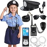 Cocojeci Police Costume for Kids,Police Officer Costume for Girls,Halloween Costumes for Kids Ages 5-10,Toddler Cop Costumes