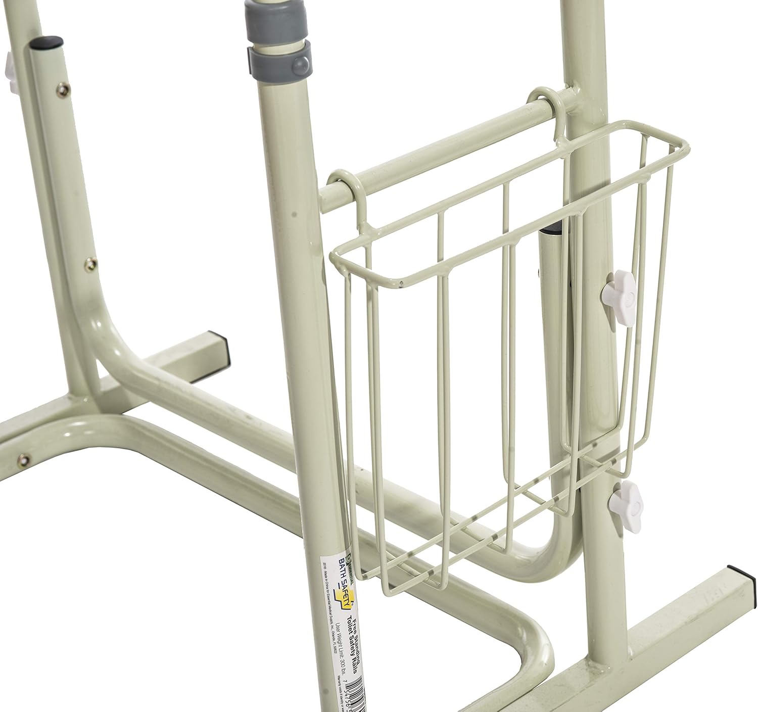 Essential Medical Supply Height Adjustable Standing Toilet Safety Rail with Foam Handles, 1count : Beauty