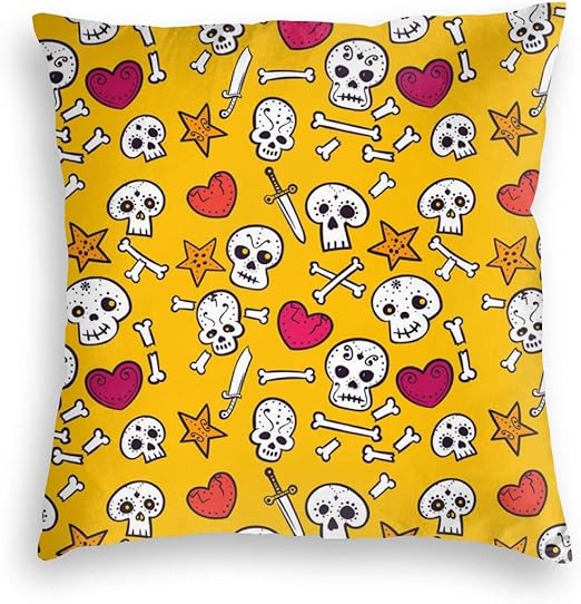 Amazon Com Sprutea Pattern With Skulls And Hearts Bones Velvet
