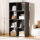 COMHOMA 8 Wood Cube Storage Organizer with Open
