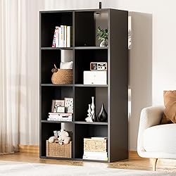 COMHOMA 8 Wood Cube Storage Organizer with Open