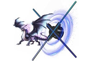 HAVISIKR 3D Hologram Fan, 31.5 Inch Hologram Fan 2000*928PX Hi-Resolution 928 HD LED Beads Holographic Fan, Holographic Video Advertising Projector Support APP+Bluetooth Audio+WIFI (80CM 32G)