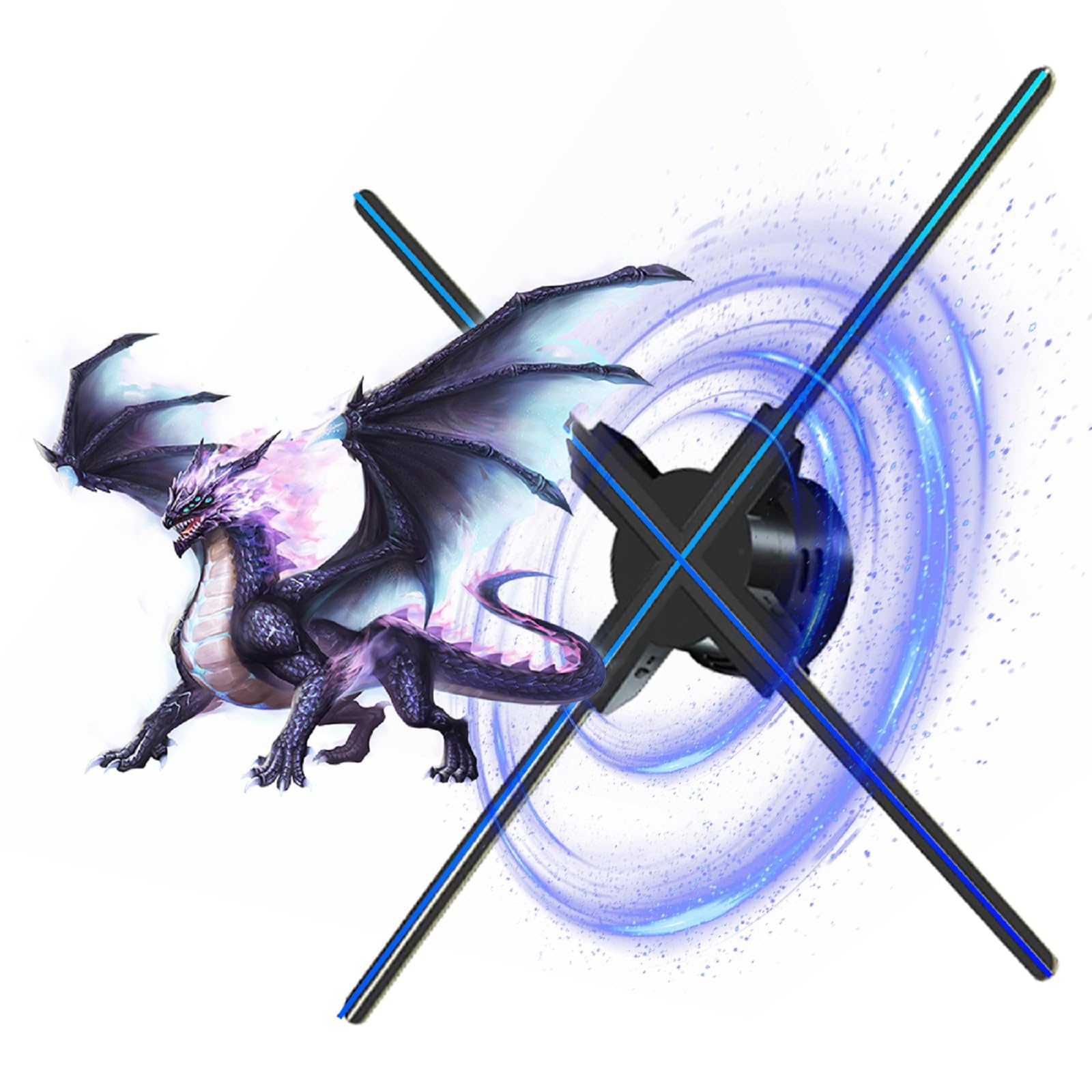 Photo 1 of 3D Hologram Fan, 31.5 Inch Hologram Fan 2000*928PX Hi-Resolution 928 HD LED Beads Holographic Fan, Holographic Video Advertising Projector Support APP+Bluetooth Audio+WIFI (80CM)