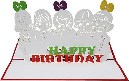 Amazon 3dカード Have More Fun 3dバースデーカード ポップアップグリーティングカード Happy Birthday To Mom Kids Boy Husband 4 X 6インチ レッド グリーティングカード 文房具 オフィス用品