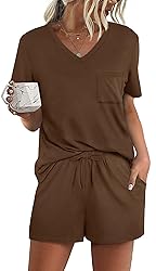 RUBZOOF Women's Short Sleeve Pajama Sets with