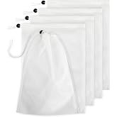 SNWbamood Pool Vacuum Replacement Mesh Bag (5 Pcs), Fine Mesh Pool Leaf Vacuum Net Bag with Locking Cord, Compatible with Handheld Pool Cleaners, Filter Bags for Collecting Leaves &amp; Debris