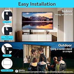 120 inch Projector Screen,2025 Upgraded- Black