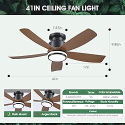 Ceiling Fans with Lights and Remote/APP Control, 41