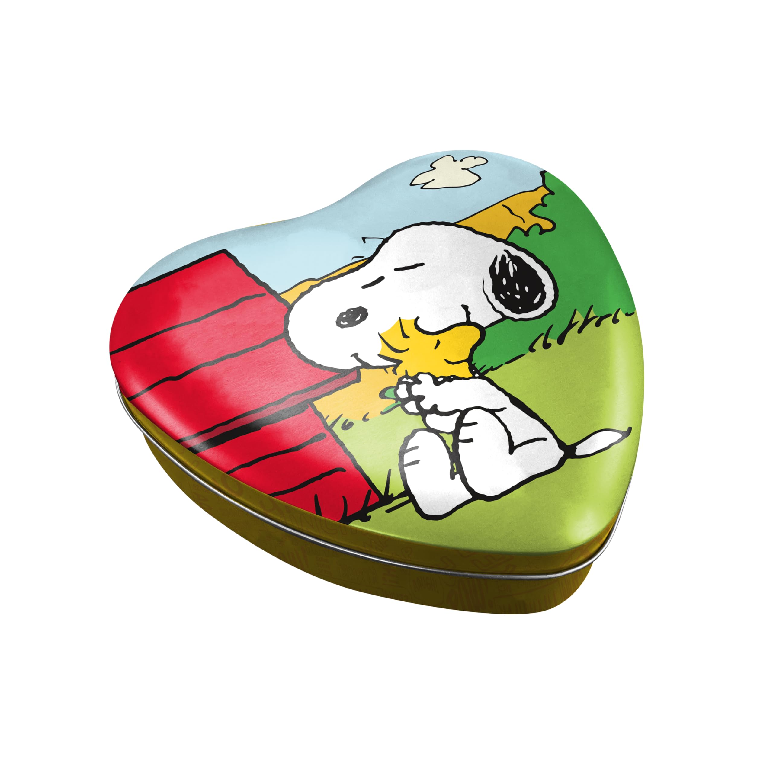 Photo 1 of AQUARIUS Peanuts Snoopy & Woodstock 300pc Puzzle in Heart Shaped Tin - Glare Free - Precision Fit - Officially Licensed Peanuts Merchandise & Collectibles - 13x14 Inches
